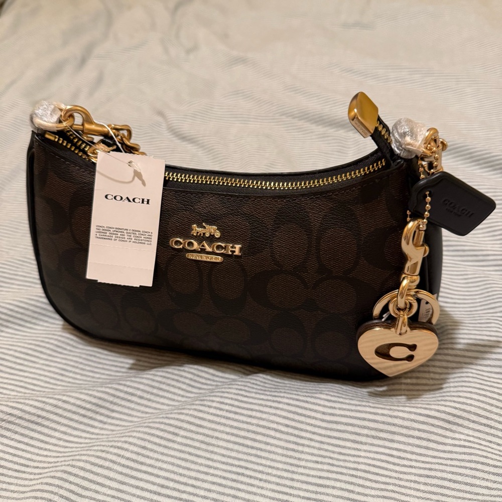 Coach Teri Shoulder Bag with Gold Charm